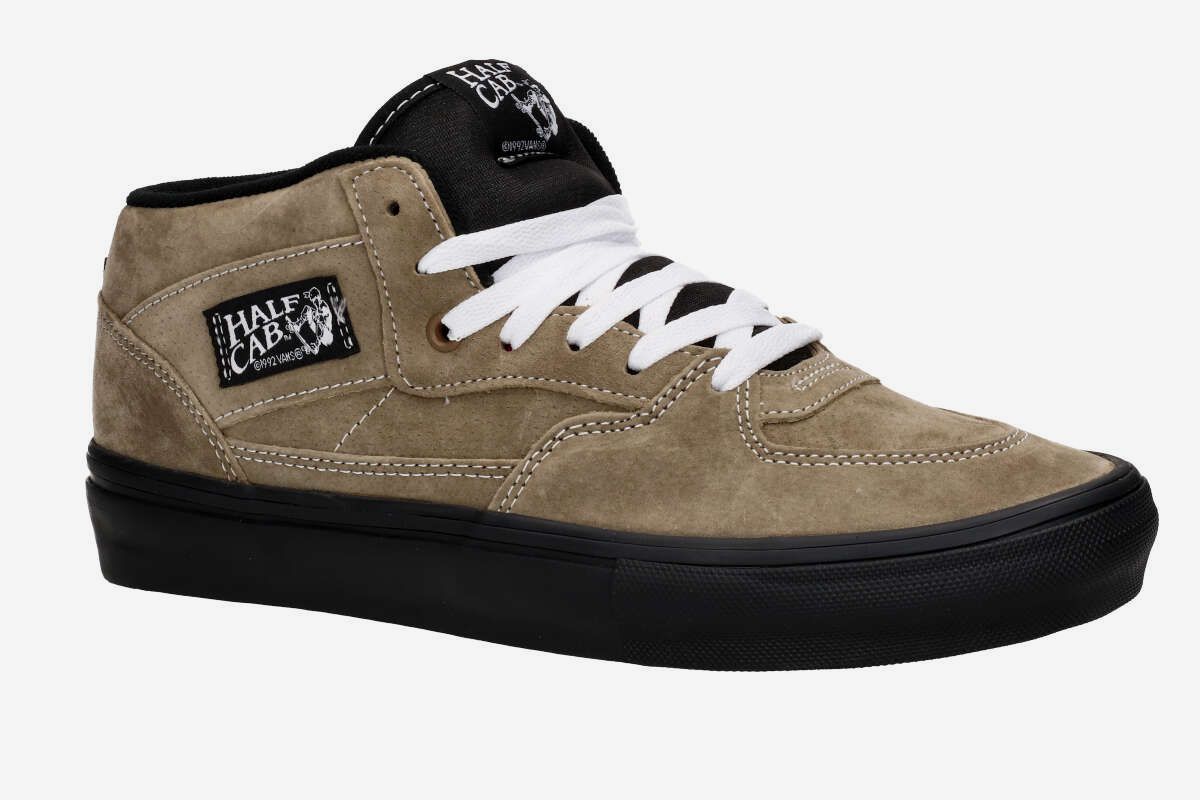 Vans Skate Half Cab Shoes (pig suede olive black)