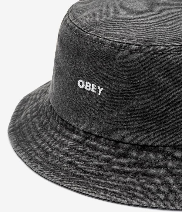 Obey Bold Pigment Bucket Hoed (pigment black)