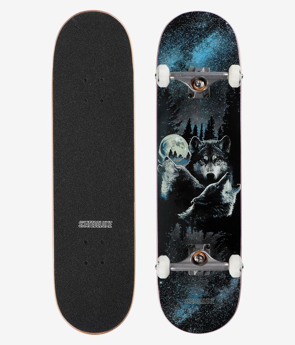 skatedeluxe Wolves 8.25" Complete-Skateboard (black)