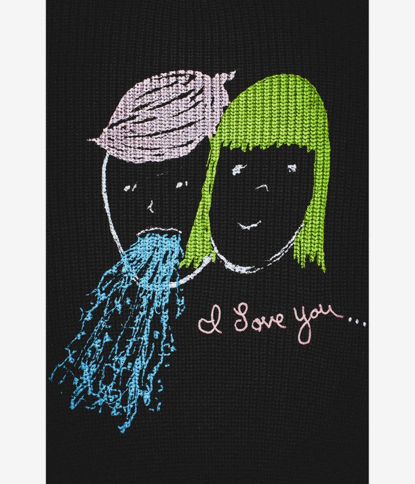 Fucking Awesome I Love You Sweatshirt (black overdyed)