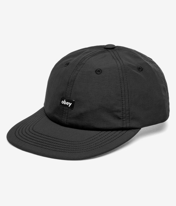 Obey Lowercase Nylon 6 Panel Casquette (black)