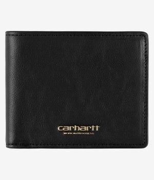Carhartt WIP Vegas Billfold Leather Cartera (black gold)