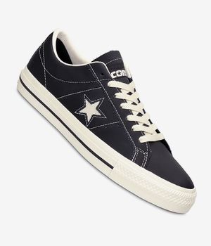 Converse CONS One Star Pro Leather Shoes (black black egret)