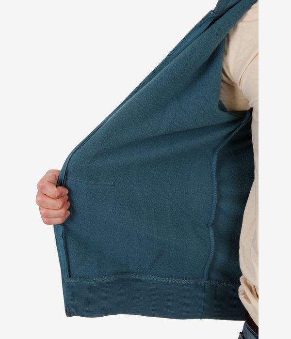 Quiksilver Corporate Logo Zip-Hoodie (indian teal)