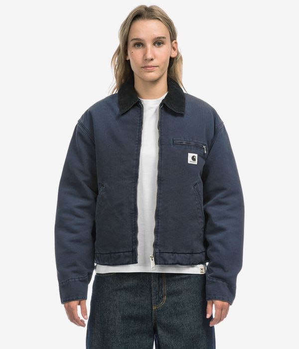 Carhartt WIP W' OG Detroit Organic Dearborn Jacket women (dark navy black stone canvas)
