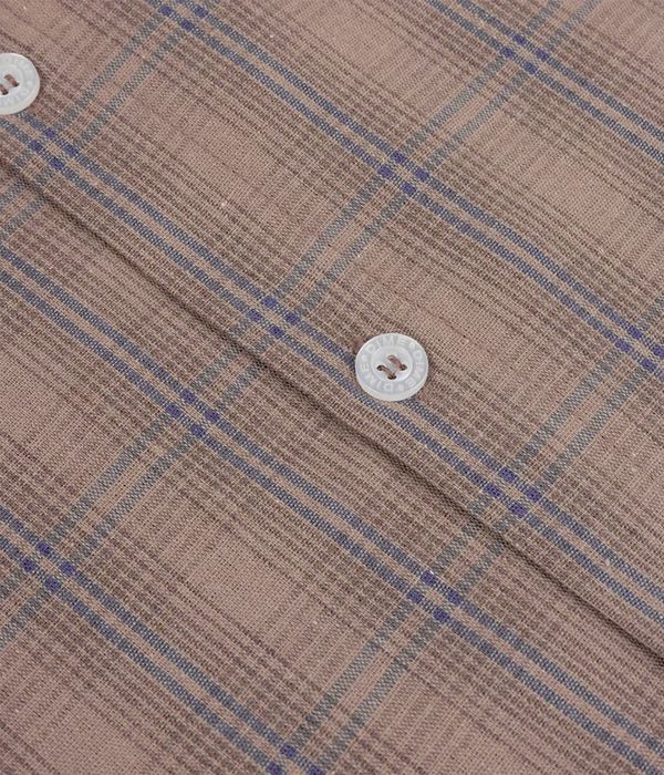 Dime Plaid Button Up Shirt (brown)