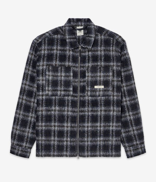 Element Fuzzy Check Zip Overshirt Jacket (brushed plaid dark slate)