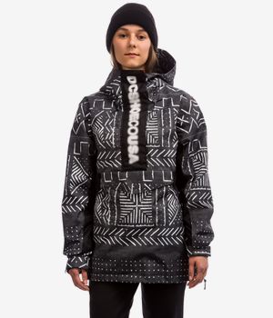 DC Envy Anorak Snowboard Jacke women (black mud cloth print)