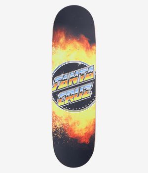 Santa Cruz Chrome Dot Flame Everslick 8.5" Tavola da skateboard (black yellow)
