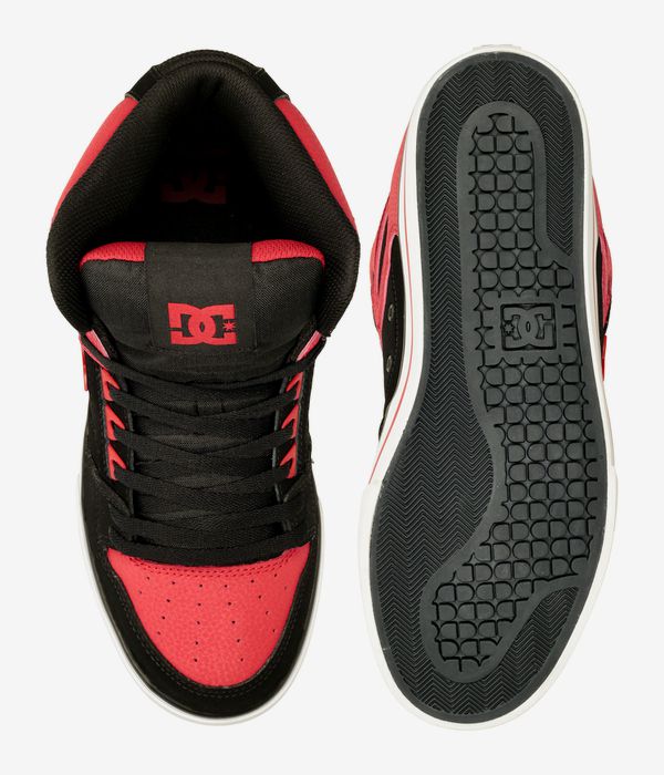 DC Pure High Top WC Scarpa (fiery red white black)