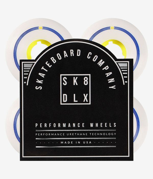 skatedeluxe Retro Conical Rollen (white yellow) 51mm 100A 4er Pack