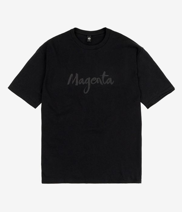 Magenta Script Camiseta (black)