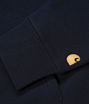 Carhartt WIP Chase Neck Zip Felpa (dark navy gold)