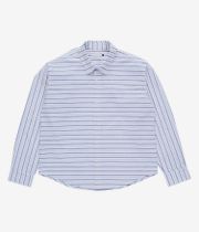 Pop Trading Company Striped Logo Camicia (white blue linen)