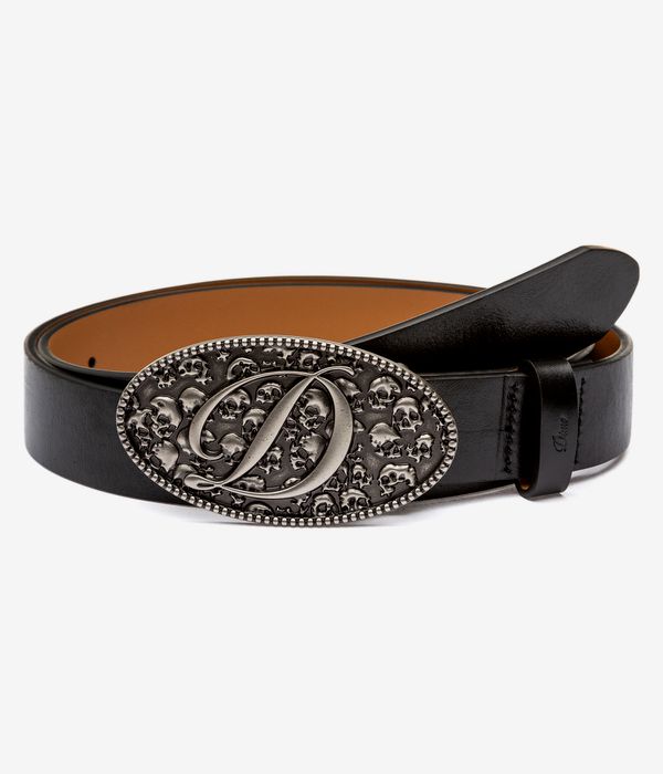 Dime Skull Leather Gürtel (black)