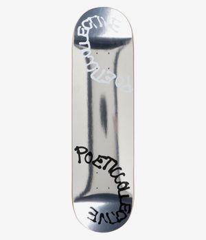 Poetic Collective Spray Foil 8.625" Skateboard Deck (silver)