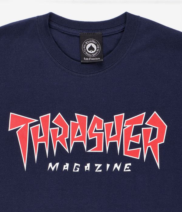 Thrasher Jagged Logo T-Shirty (navy)
