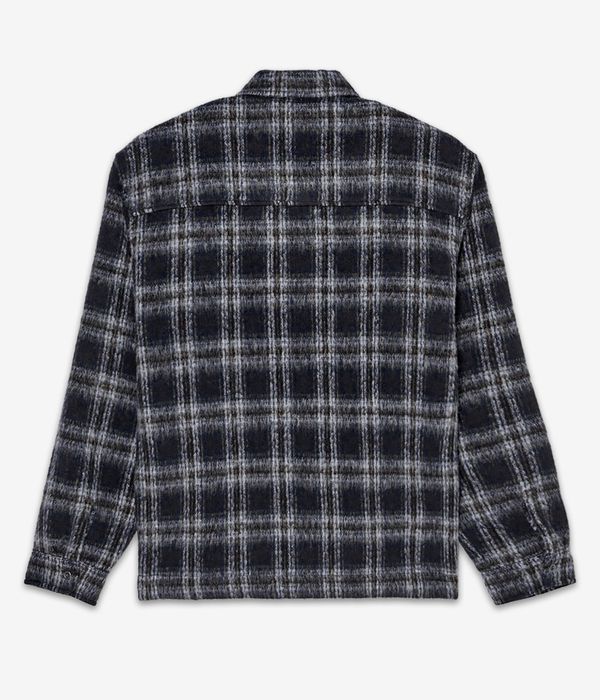Element Fuzzy Check Zip Overshirt Jacket (brushed plaid dark slate)