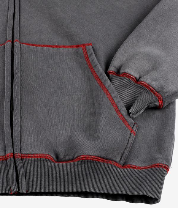 Butter Goods Jive Zip-Sweatshirt avec capuchon (washed black)