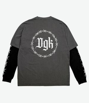 DGK Thorn 2fer Knit Top z Długim Rękawem (washed black)