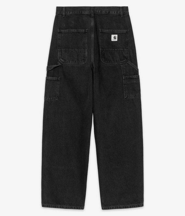 Carhartt WIP W' Brandon Double Knee Pant Smith Jeans women (black stone washed)