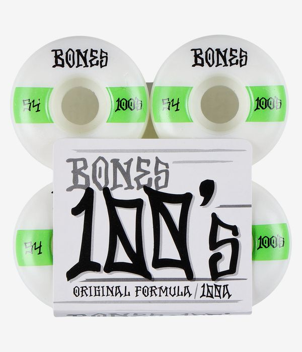 Bones 100's-OG #19 V4 Rollen (white green) 54mm 100A 4er Pack