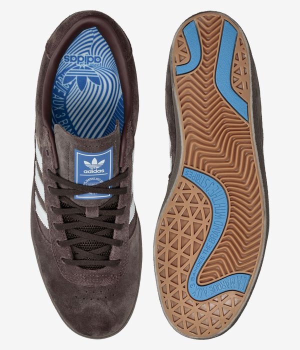 adidas Skateboarding Puig Indoor Shoes (brown white bluebird)