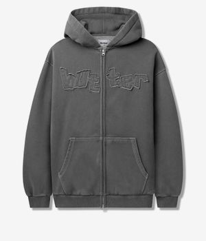 Butter Goods Mineral Wash Zip-Sweatshirt avec capuchon (charcoal)