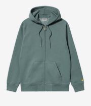 Carhartt WIP Chase Zip-Sweatshirt avec capuchon (silver pine gold)