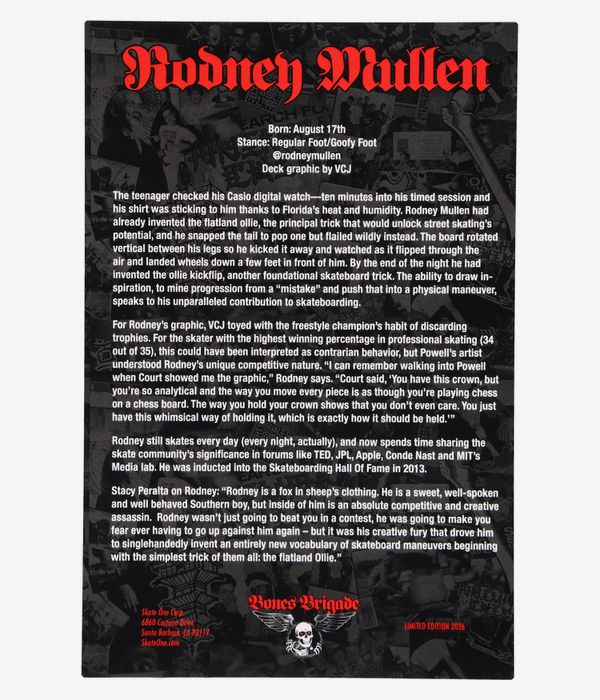 Powell-Peralta Mullen BB Limited Edition S17 7.4" Deska do deskorolki (white)