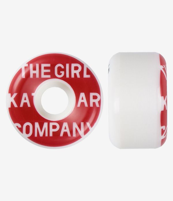 Girl Sans Conical Wheels (white red) 56mm 99A 4 Pack