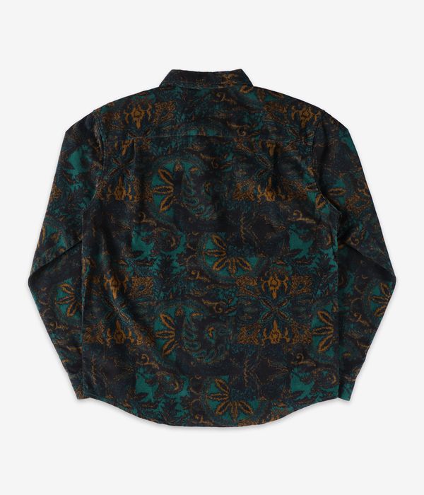 RVCA Freeman Cord Print II Shirt (hunter green paisley)