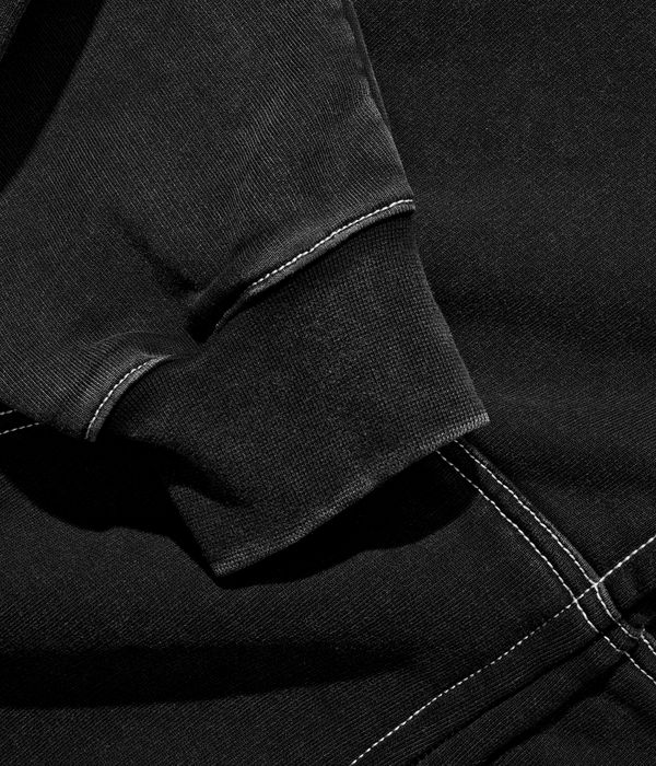 Cash Only Strip Zip-Hoodie (washed black)