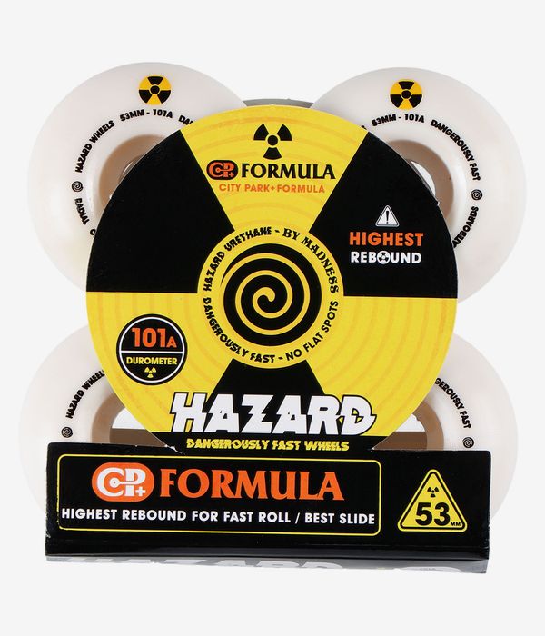 Madness Hazard Swirl CP Radial Roues (white) 53mm 101A 4 Pack