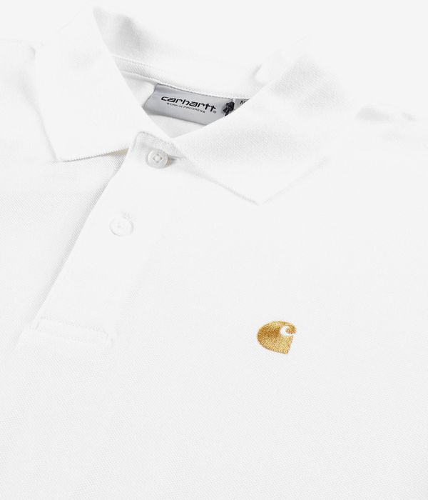 Carhartt WIP Chase Pique Polo-Shirt (white gold)