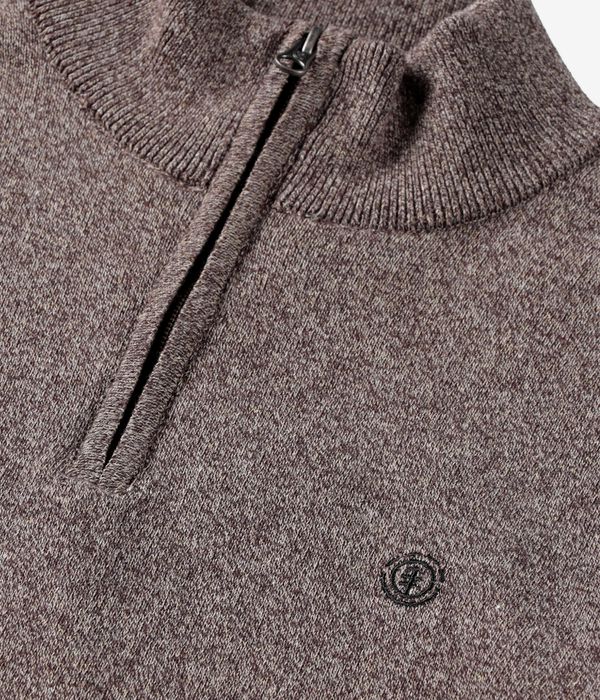 Element Icon Embroidery 1/4-Zip Sweatshirt (bronze heather)