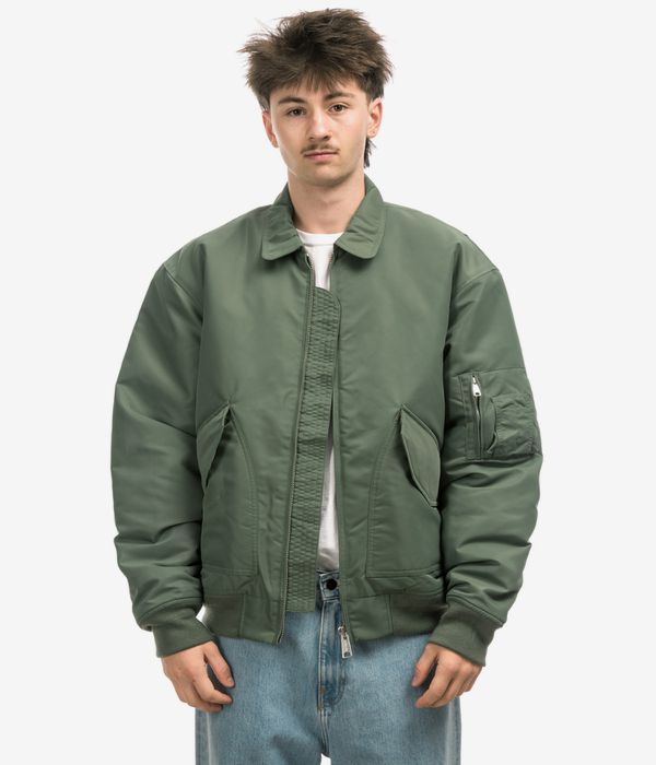 Carhartt WIP Olten Bomber Jacket (duck green turmeric)