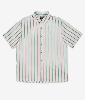 Brixton Cru Stripe Shirt (beige pine needle aquatic green)