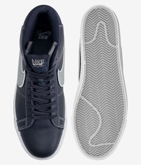 Nike SB x Mason Silva Zoom Blazer Mid Scarpa (blackended blue wolf grey)
