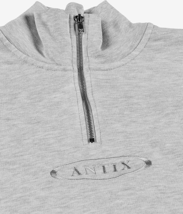 Antix Simplex Half Zip Sweatshirt (heather white)