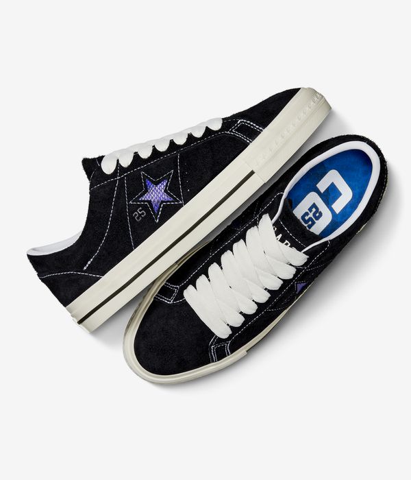 Converse x Quartersnacks CONS One Star Pro Shoes (black egret hyper blue)