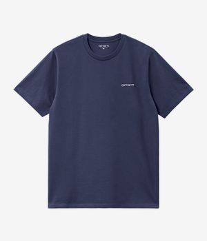 Carhartt WIP Script Embroidery T-shirt (air force blue white)