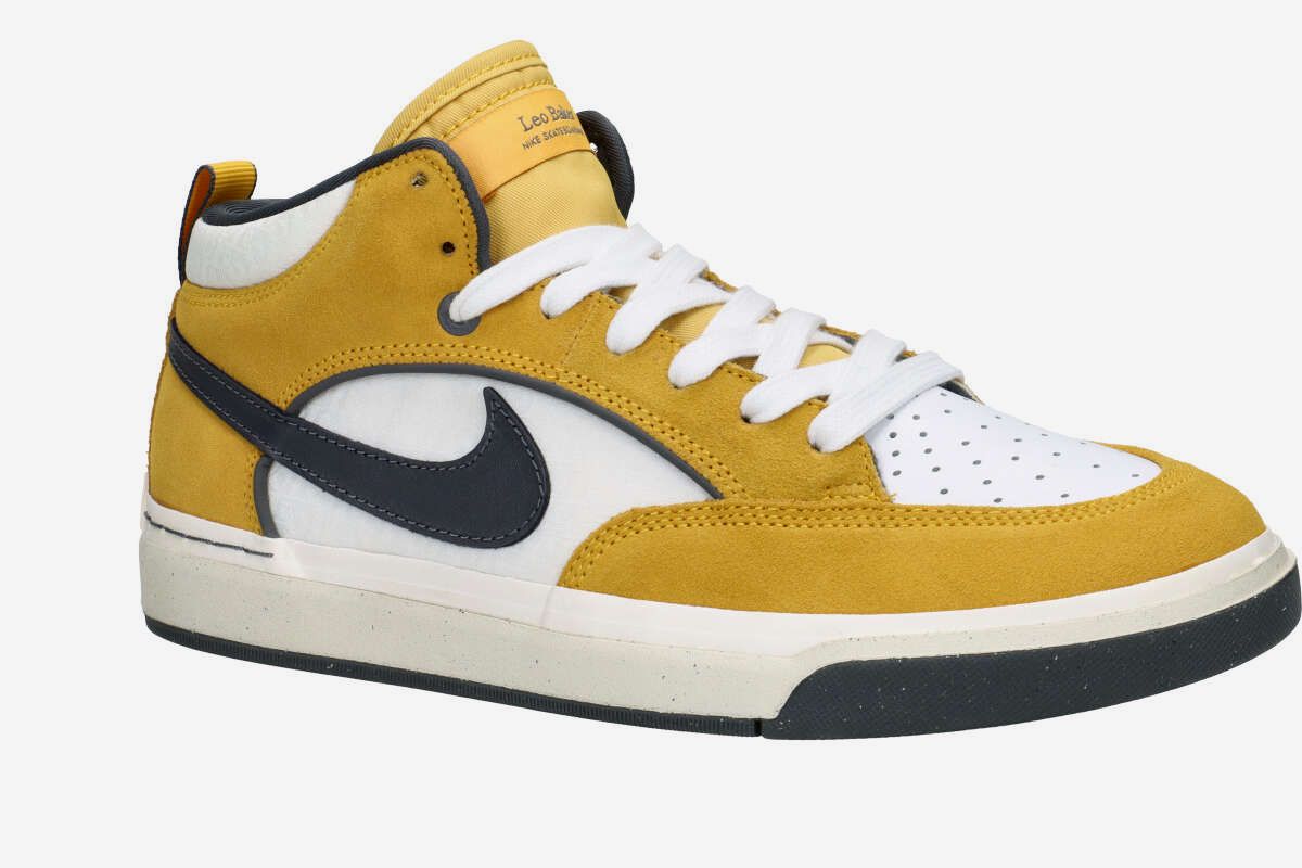 Shop Nike SB React Leo Shoes (gold dark grey white) online