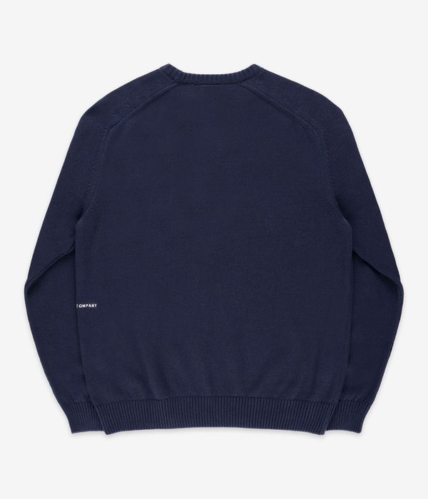 Pop Trading Company Arch Knitted Crewneck Sweatshirt (navy cress green)