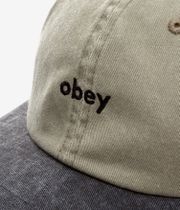 Obey Pigment 2 Tone Lowercase 6 Panel Cap (pigment khaki multi)