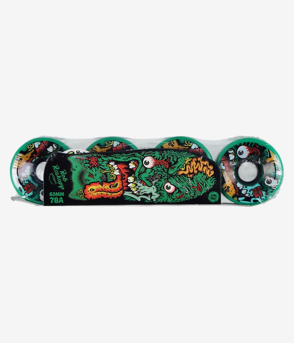 Santa Cruz Roskopp Face Two Reissue OG Slime Balls Wheels (slime green) 60 mm 78A 4 Pack