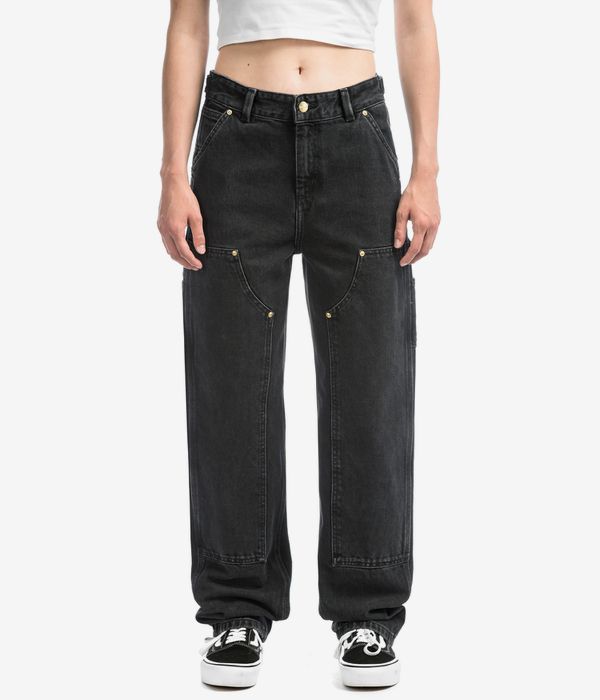 Carhartt WIP W' Nashua Doube Knee Smith Jeans women (black stone washed)