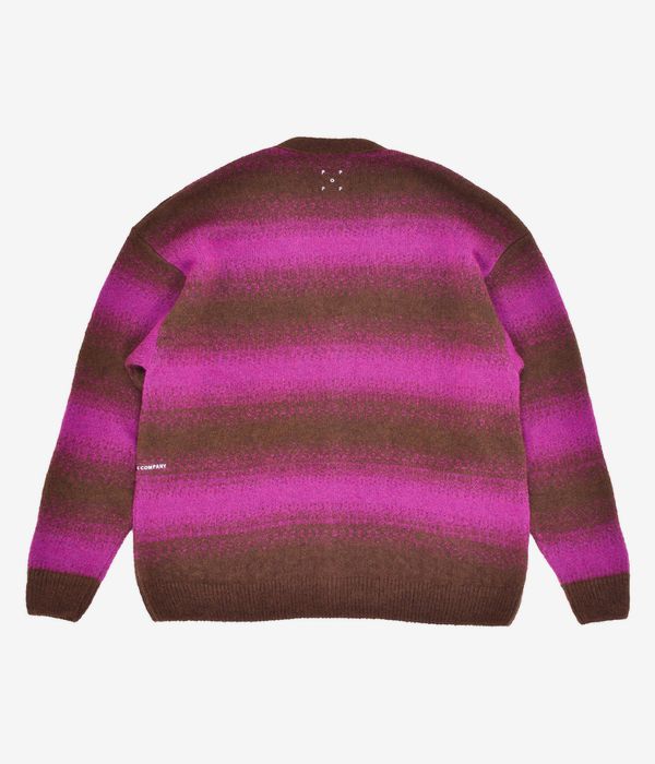 Pop Trading Company Knitted Cardigan Sweatshirt (delicioso raspberry)