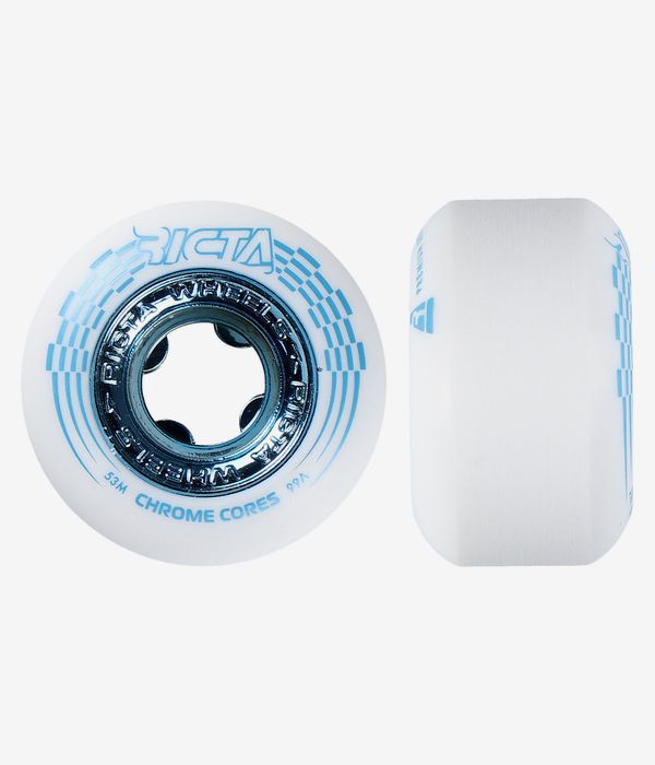 Ricta Chrome Core Wheels (white teal) 53mm 99A 4 Pack