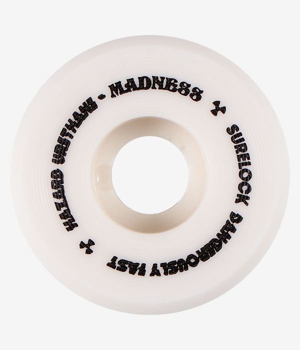 Madness Hazard Sign CP Conical Surelock Roues (white) 52mm 101A 4 Pack